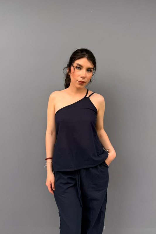 Top Ocaso Azul