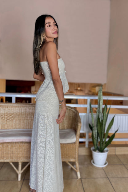 Top Perla marfil